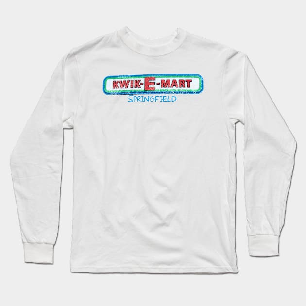 Kwik E Mart, distressed Long Sleeve T-Shirt by hauntedjack